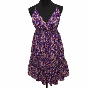 Old Navy Purple Floral Sleeveless Dress. Spaghetti straps Festival Boho